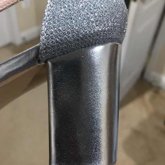 Sparkly silver rhinestone block heels - Picture 5 of 14